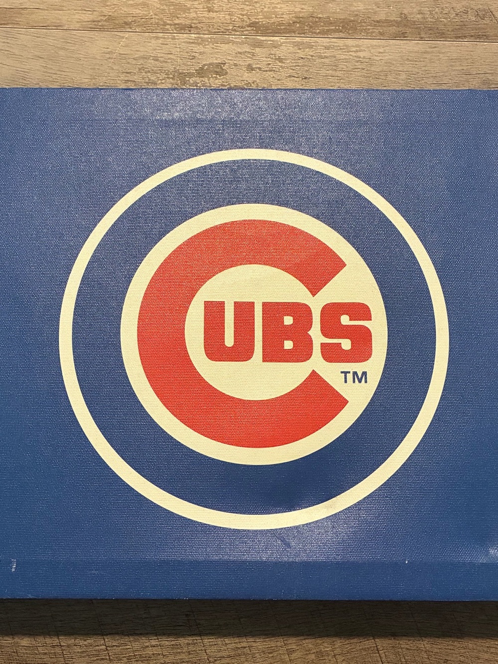 MLB Chicago Cubs Logo Canvas in Blue, Red, White